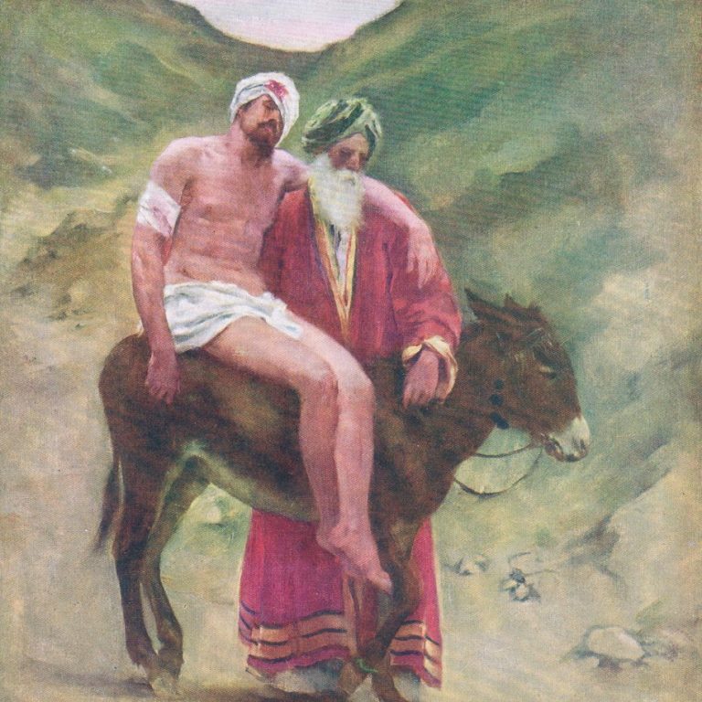 William_Henry_Margetson_-_The_good_Samaritan_from_The_Bible_Picture_Book_published_by_Thomas_Nelson_c1950_-_(MeisterDrucke-380123)